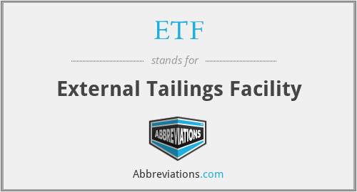 ETF - External Tailings Facility