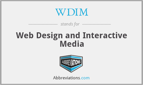 WDIM - Web Design and Interactive Media