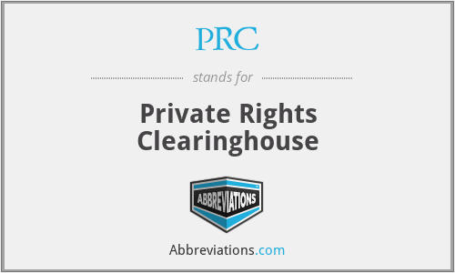 PRC - Private Rights Clearinghouse