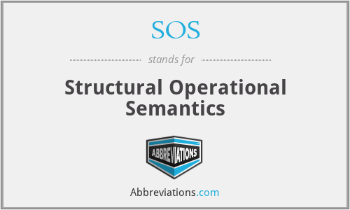 SOS - Structural Operational Semantics