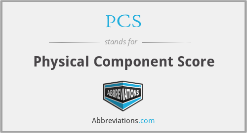 PCS - Physical Component Score