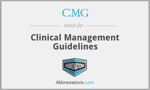 CMG - Clinical Management Guidelines