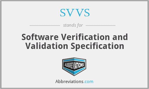SVVS - Software Verification and Validation Specification