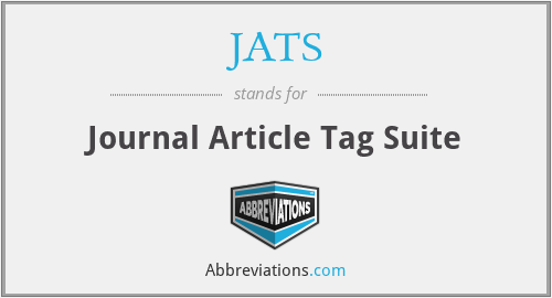 JATS - Journal Article Tag Suite