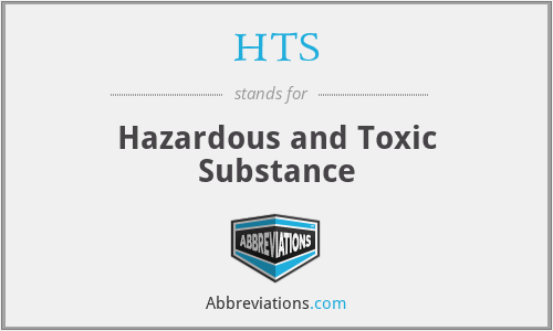 HTS - Hazardous and Toxic Substance