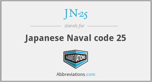 JN-25 - Japanese Naval code 25