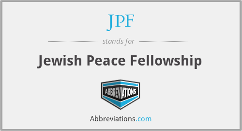 JPF - Jewish Peace Fellowship