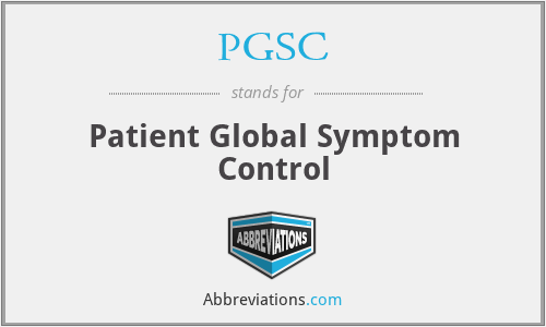 PGSC - Patient Global Symptom Control