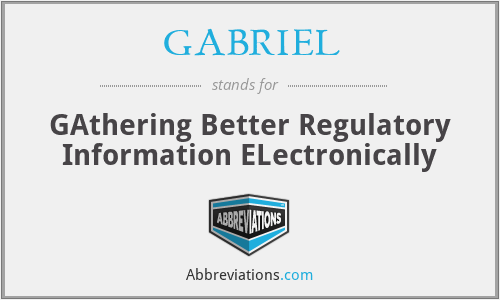 GABRIEL - GAthering Better Regulatory Information ELectronically