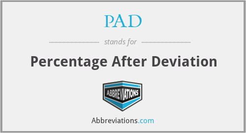 PAD - Percentage After Deviation