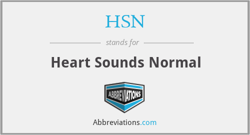 HSN - Heart Sounds Normal