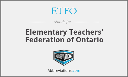 ETFO - Elementary Teachers' Federation of Ontario