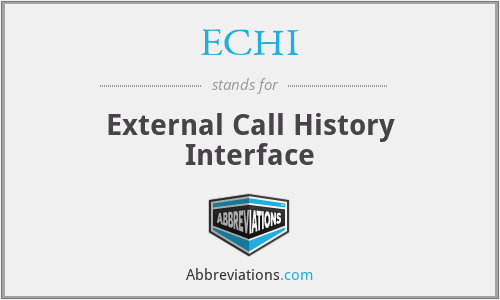 ECHI - External Call History Interface