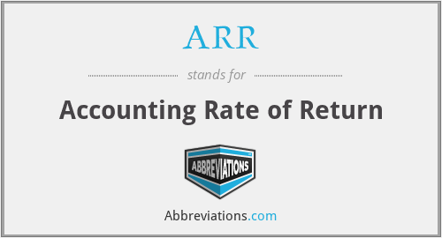 ARR - Accounting Rate of Return