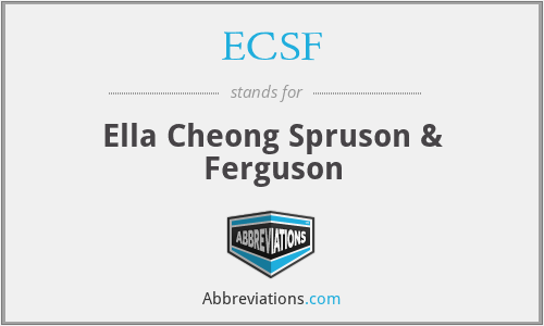 ECSF - Ella Cheong Spruson & Ferguson