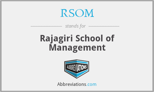 RSOM - Rajagiri School of Management