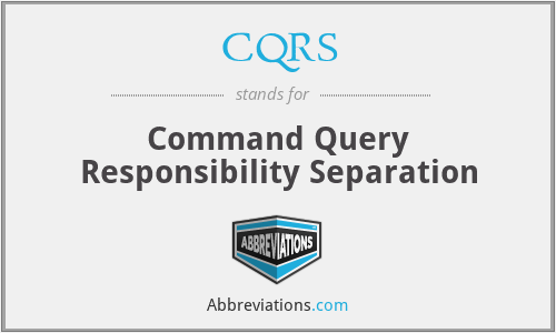 CQRS - Command Query Responsibility Separation
