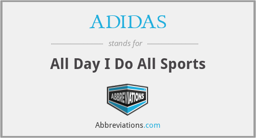 ADIDAS - All Day I Do All Sports