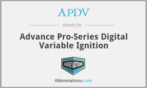 APDV - Advance Pro-Series Digital Variable Ignition