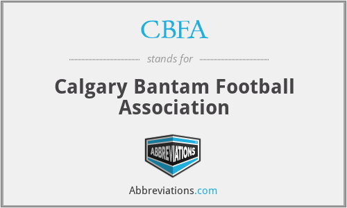 CBFA - Calgary Bantam Football Association
