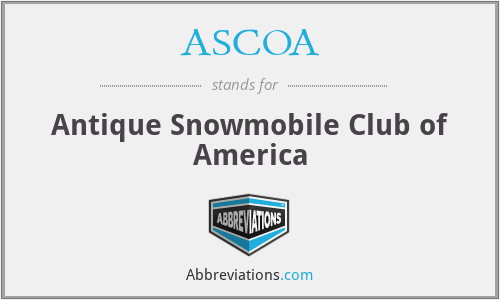 ASCOA - Antique Snowmobile Club of America