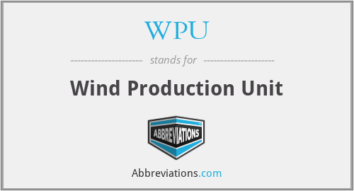 WPU - Wind Production Unit