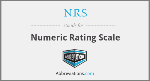 NRS - Numeric Rating Scale