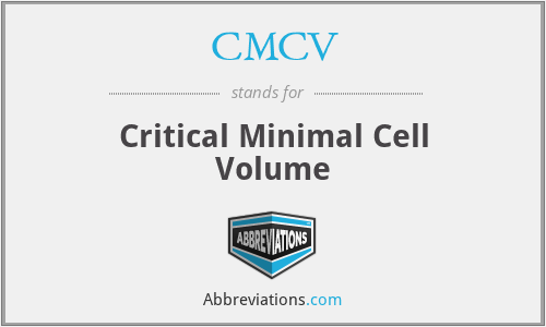 CMCV - Critical Minimal Cell Volume