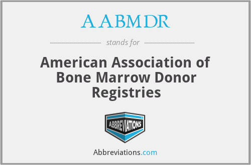 AABMDR - American Association of Bone Marrow Donor Registries