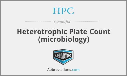 HPC - Heterotrophic Plate Count (microbiology)