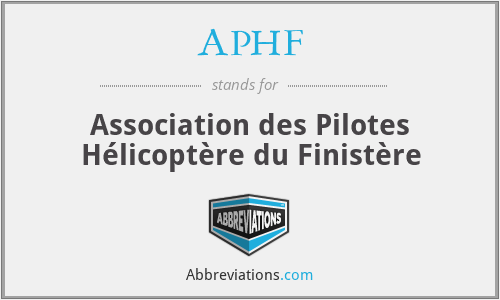 APHF - Association des Pilotes Hélicoptère du Finistère
