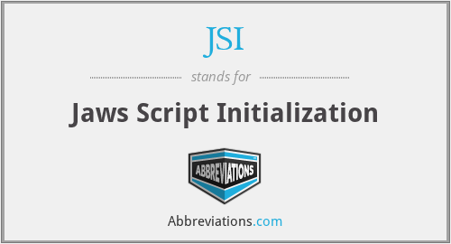 JSI - Jaws Script Initialization