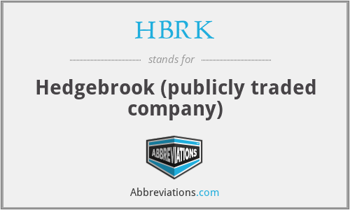 HBRK - Hedgebrook (publicly traded company)