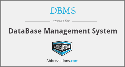 DBMS - DataBase Management System