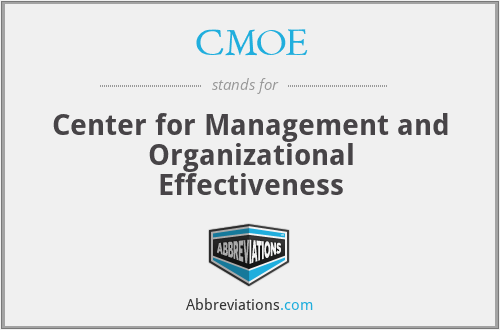 CMOE - Center for Management and Organizational Effectiveness
