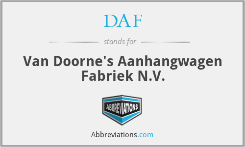 DAF - Van Doorne's Aanhangwagen Fabriek N.V.