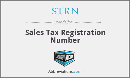 STRN - Sales Tax Registration Number