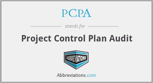 PCPA - Project Control Plan Audit