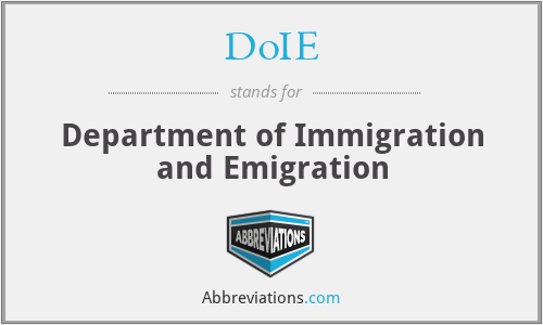 DoIE - Department of Immigration and Emigration