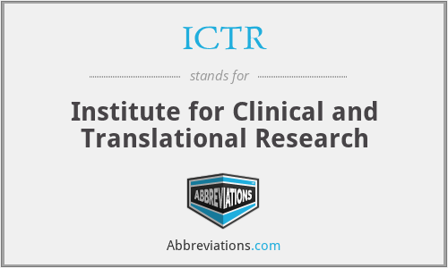 ICTR - Institute for Clinical and Translational Research