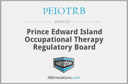 PEIOTRB - Prince Edward Island Occupational Therapy Regulatory Board