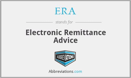 ERA - Electronic Remittance Advice