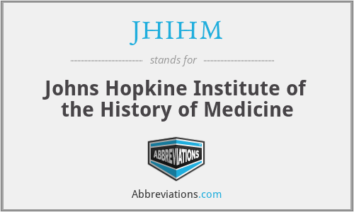 JHIHM - Johns Hopkine Institute of the History of Medicine