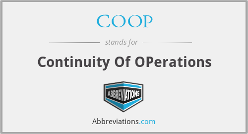 COOP - Continuity Of OPerations