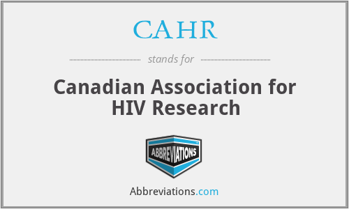 CAHR - Canadian Association for HIV Research