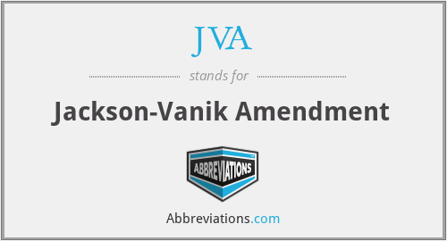 JVA - Jackson-Vanik Amendment