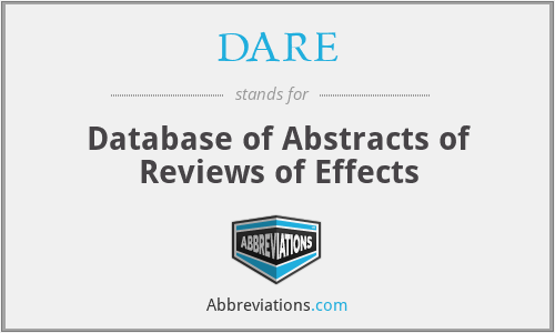 DARE - Database of Abstracts of Reviews of Effects