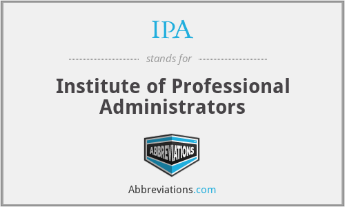 IPA - Institute of Professional Administrators