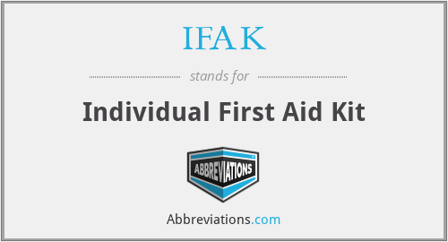 IFAK - Individual First Aid Kit