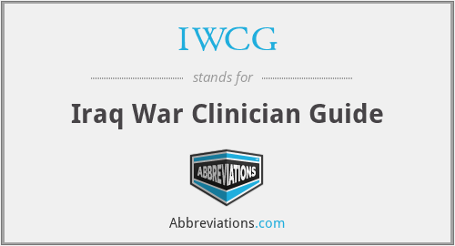IWCG - Iraq War Clinician Guide